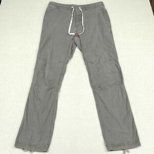 Topo Designs Pants Mens XL Gray Organic Cotton Canvas Chino Drawstring Casual